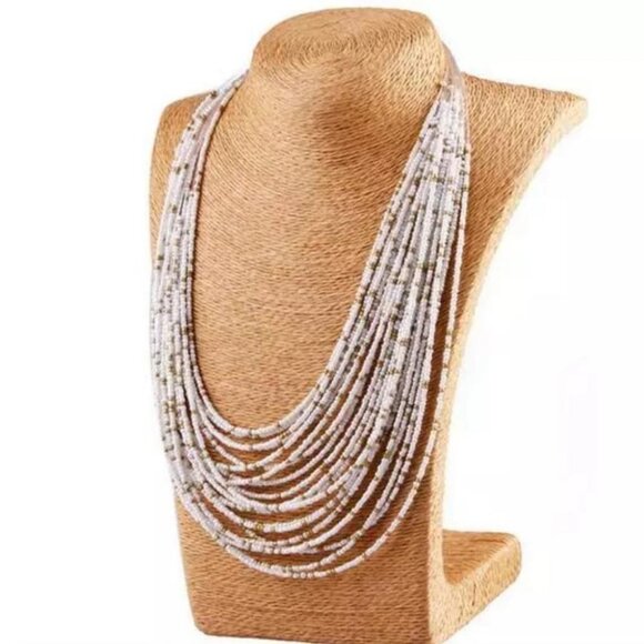 Multi Strand Layer Beaded Necklace - Picture 1 of 3